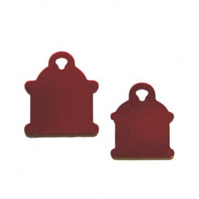 Large Fire Hydrant Pet Tag Red With Double-sided Engraving