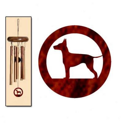 Manchester Terrier Wind Chimes X-smal lBronze