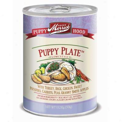 Merrick Puppy Plate Dog Food Case Of 12 13.2oz Cans