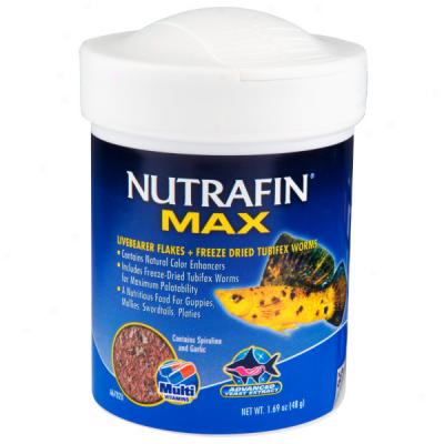 Nutrafin Max Livebearer Fiakes Plus Freeze Dried Tubifex Worms