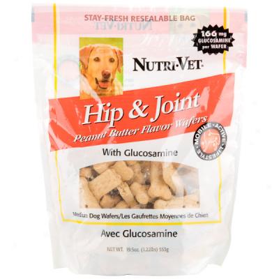 Nutri-vet Hip And Joint Peanut Butter Flavvored Dog Wafers - Medium