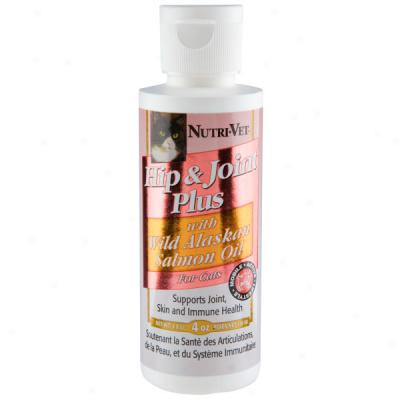 Nutri-vet Hip & Joint More With Wild Alaskan Salon Oil For Cats