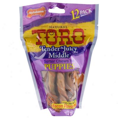 Nylabone Toro Value Back Of Soft Chews For Puppies - Bacon Flavor