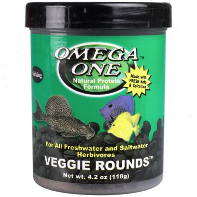 Omega One Veggie Rounds Freshwater And Marine Herbivore Food