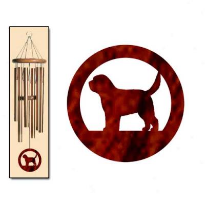 Otterhound Wind Chimes Medium Bronze