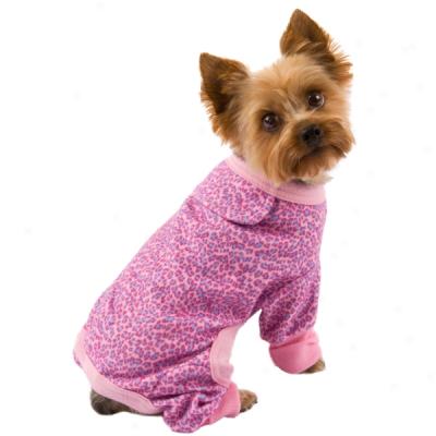 Pedigree Perfections Pink Fleece Leopard Pajamas