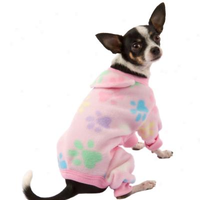 Pedifree Perfections Pink Paws Fleece Pajamas