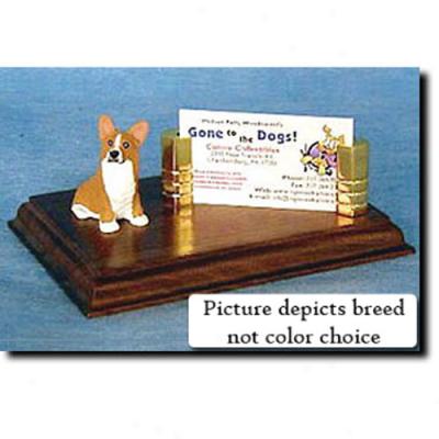 Pembroke Welsh Corgi (tri) Business Card Holder