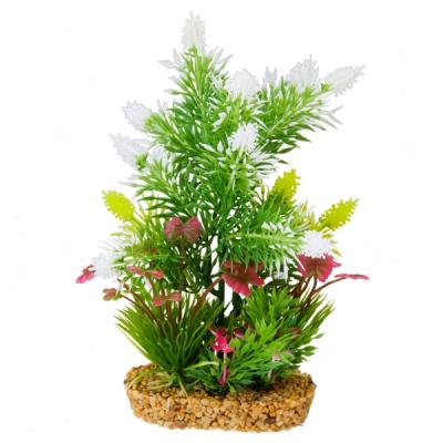 Penn-plax Aqua-plant Jungle-pods Small Plant With Rock Base