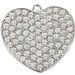 Personalized Latge Pave Heart Id Tag