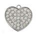 Personalized Medium Pave Heart Id Tag