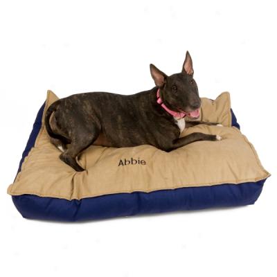 Personalized Reversible Box Pillow Dog Bed