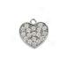 Personalized Small Pave Heart Id Tag