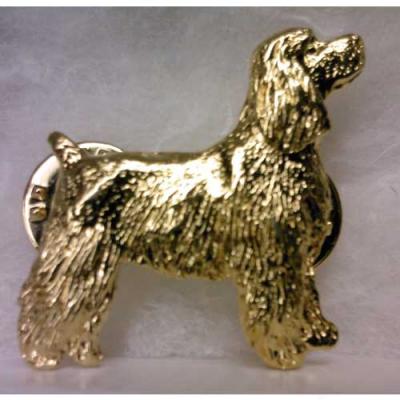 Pet Clip Cocker Spaniel Pin 24k Gold Plated