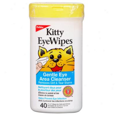 Petkin Cat Wipes For Eyes, Ears , And Teeth