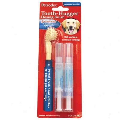 Petrodex Tooth Hugger Dosing Dog Toothbrush Medium