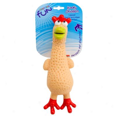 Petstages Kooky Rubber Chicken Dog Toy