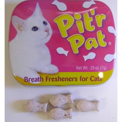 Pitr Pat Fish Shaped Breath Treats For Cats, .25oz Tin