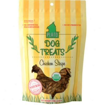 Plato Pet Treats Organic Chicken Strips 6oz