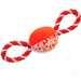 Plush Ball With Rope Loops Dog Toy