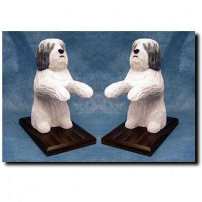 Polish Lowland Sheepdog Bookends