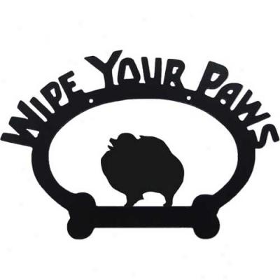 Pomeranian Wipe Your Paws Decorative Sign