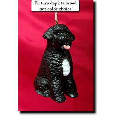 Portuguese Water Dog (liver) Handpainted Ornament