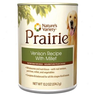 Prairie Venison Recipe With Millet For Dogs Case Of 12 13.2oz Cans