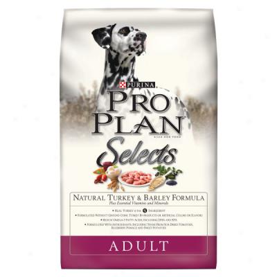 Pro Plan Selects Natural Turkey & Barley Formula Adult Dog Food