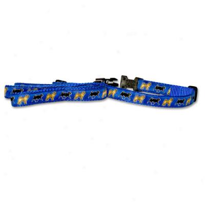 Pug - Blue Collar And Lead Set