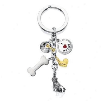 Pug - I LoveM y Dog Keychain