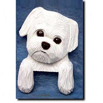 Puppy Clip Maltese Door Topper