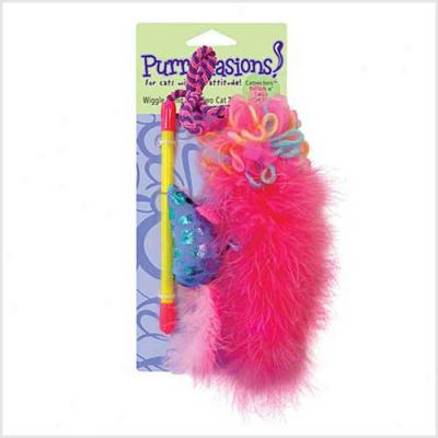 Purrsuasions Wiggle Wand With 2 Toys
