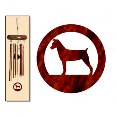 Rat Terrier Wind Chimes X-small Brown
