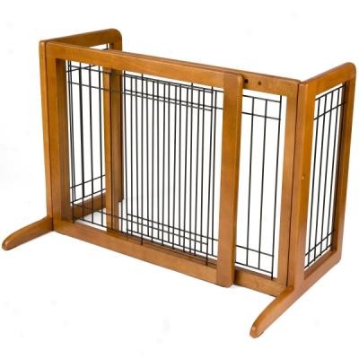 Richell Usa Wood Freestanding Pet Gate