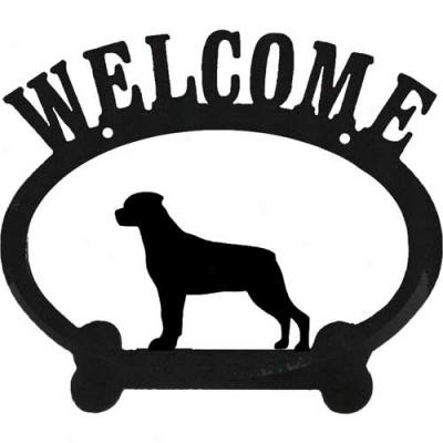 Rottweiler Metal Welcome Sign