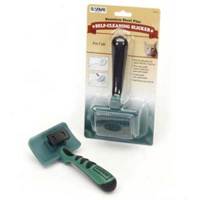 Safari Car Self Cleaning Slicker Brush