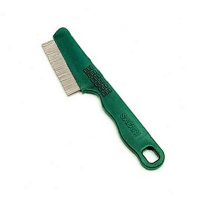 Safari Plastic Handle Flea Comb With Double Rows Of Teeth