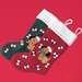 Santa Dog Embellished Stocking