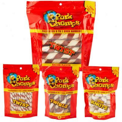 Scott Pork Chomps Dog Chews - Bacon Flvor