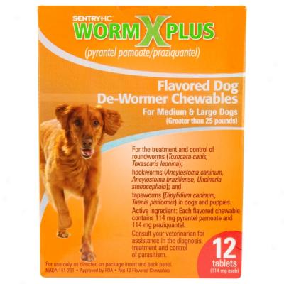 Sentry Hc Wormx Plj Flavored Dog De-wormer Chewables