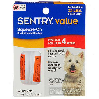 Sentry Value Squeeze-on Flea & Tick Hinder For Dogs