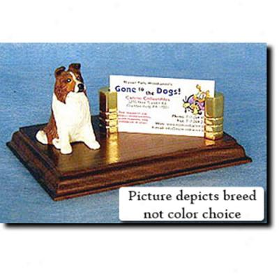 Shetland Sheepdog (blue Merle) Business Card Holder