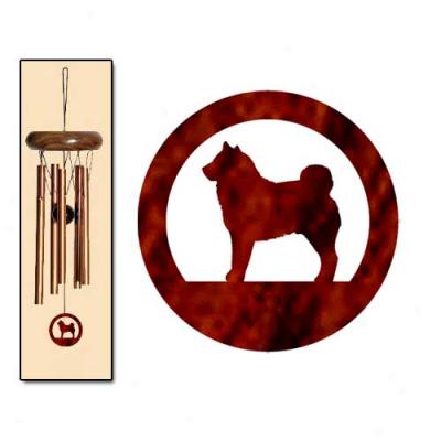 Shiba Inj Wind Chimes X-small Bronze