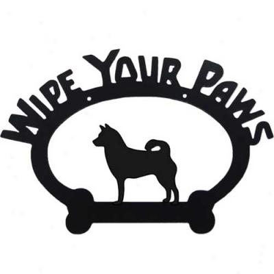 Shiba Inu Wipe Your Paws Decorative Sign
