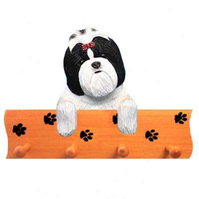 Shih Tzu Black And White Pawprint Depend Up Maple