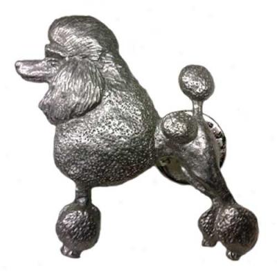 Show Clip Poodlee Pewter Pin