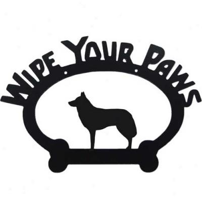 Siberian Husky Wipe Your Paws Decorative Sign