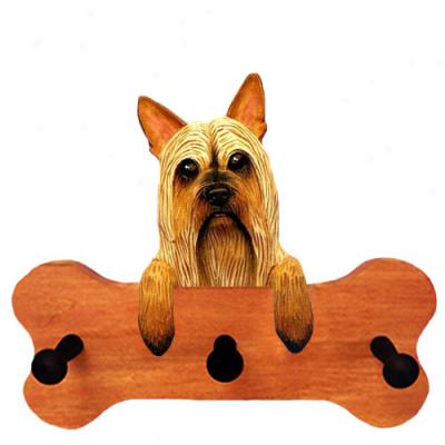 Silky Terrier Bone Hang Up Maple Finish