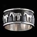 Silver Band With Horses Ring